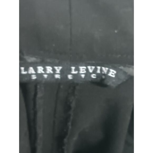 Larry Levine Stretch Size For Black Straight Leg Suit Pants - Picture 8 of 9